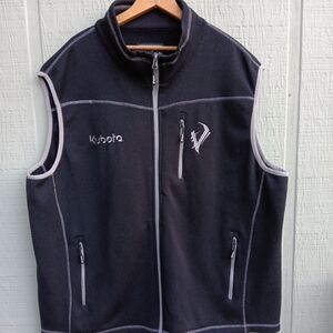 SOLD Black 3XL Vycah Kubota Fleece Lined Vest Gorpcore Work Wear Layers